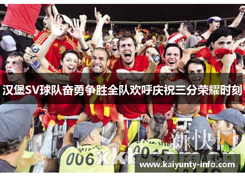 汉堡SV球队奋勇争胜全队欢呼庆祝三分荣耀时刻